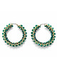kolczyki szklane Kolczyki Koła z Kryształów Preciosa i Koralików - AURA Emerald 6