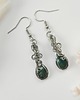 kolczyki wire wrapping Kolczyki Agat Mszysty stal chirurgiczna handmade wirewrapping 1
