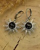 kolczyki wire wrapping Kolczyki słońce obsydian złocisty wire wrapping słoneczka 1