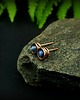 kolczyki wire wrapping Kolczyki sztyfty z błękitnym agatem 9