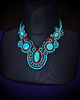 kolie Turkus i brąz- naszyjnik soutache 1
