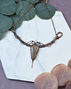 kolie Miedziany naszyjnik wire wrapping z unakitem #497 1