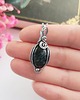 wisiory Naszyjnik Agat Mszysty stal chirurgiczna wisiorek handmade wirewrapping 3