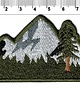 naszywki na ubrania Naszywka naprasowanka GÓRY termoprzylepna haft 9x7,4cm 3