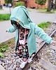 bluzy dla niemowlaka Bluza z uszami królika - brązowa 1