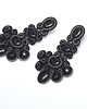 kolczyki soutache Bardzo duże kolczyki czarne z metalikiem 1