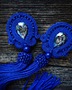 kolczyki soutache Granatowe kolczyki sutasz z chwostami 3