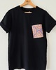 t-shirt damskie Koszulka oversize z kieszonka z upcyclingu 2