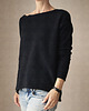 bluza bez kaptura damska Czarna bluza cięta 2