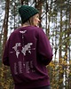 bluza bez kaptura damska Zaznacz odwiedzone państwa - bakłażanowa bluza dla podróżnika bez kaptura 2