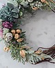 wianki bożonarodzeniowe Asymetryczny wieniec mięta i złoto (26cm) 2