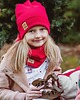 czapki dziecięce Czapka zimowa dzianinowa z kominem - czerwony 1