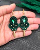 kolczyki soutache Kolczyki sutasz zielone delikatne romantyczne małe lekkie Olivia 1