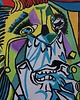 obrazy Kolorowy obraz  olejny do salonu Pablo Picasso płacząca kobieta 1