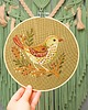 Ozdoby na ścianę Ptaszek folk - haft w tamborku 20 cm 6