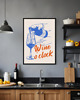 plakaty PLAKAT wino, wino grafika, wine o clock, ozdoba do kuchni 1