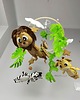 karuzele i girlandy do łóżeczka Karuzela safari z imieniem, zebra, żyrafa, lew i małpka handmade 1