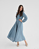 sukienki maxi damskie Lniana sukienka CAMELLIA MAXI DUSTY BLUE 1