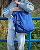 torby na ramię Lazy bag Pocket torba granatowa bawełniana eco 2