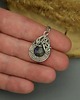 wisiory Wisiorek niebieski labradoryt wire wrapping 6