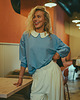 bluza bez kaptura damska Bluza z kołnierzykiem DATE NIGHT Dusty Blue 1