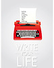 plakaty Write your life - retro plakat - grafika A3 1
