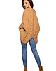 kardigany damskie Stylowy kardigan oversize LS238 -kamel 2