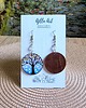kolczyki drewniane Magia drzew, kolczyki ręcznie malowane 2