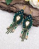 kolczyki soutache Joy kolczyki sutasz złoto zielone błyszczące z cyrkoniami 2