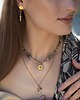 chokery Choker z kwarcem, frenitem i zawieszką 1