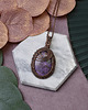 wisiory Miedziany wisiorek wire wrapping z purpurytem #478 2