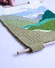 Ozdoby na ścianę Wełniany kilim z motywem górskim w odcieniach zieleni 4