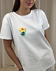 t-shirt damskie Bluzka kwiatek Bianco 1