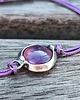 bransoletki wire wrapping Ametyst   - bransoletka sznurkowa 1