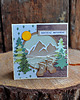 kartki scrapbooking Kartka z górami 2