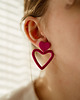 kolczyki z masy plastycznej Wiszące SERCA  edycja walentynkowa 3