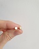 kolczyki z mosiądzu Kolczyki ZEN mini kółeczka 4mm, surowy mosiądz 3