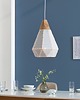 lampy wiszące Lampa wisząca Scandi biała drewno metal 28cm 1