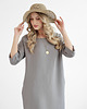 sukienki midi damskie Lniana Sukienka PEONY TRUE GRAY 6