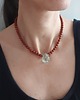 chokery Naszyjnik choker ROOTS jaspis czerwony, prasiolit, jaspis dalmatyński 1