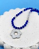 korale Naszyjnik FLOWER blue jadeit 1