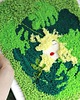 obrazy Głowa pełna zieleni PUNCH NEEDLE od OPLOTKI 2
