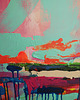 obrazy Obraz na zamówienie kupującego - abstrakcyjny pejzaż - 50x70 cm 3