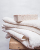 akcesoria dla niej Lniany ręcznik frotte  creamy white 5
