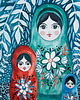 plakaty Matrioszki ilustracja drukowana 2