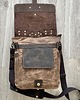 plecaki Torba-Plecak brązowa ze skóry i bawełny.Vintage. 5