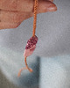 bransoletki na sznurku Mini bransoletka handmade , wiązana na supełek - róż 7