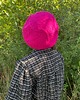 czapki damskie Ręcznie dziergany beret Fuksja 2