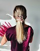 gumki do włosów Gumka jedwabna, scrunchie, frotka perłowy blond MAXI 1