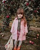 kurtki i płaszcze dla dziewczynki P Ł A S Z C Z Y K lniany pastelowy róż 3